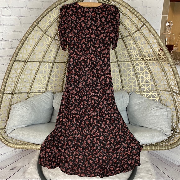 Honey Punch Prairie Serenade Black Floral Dress - Picture 5 of 8